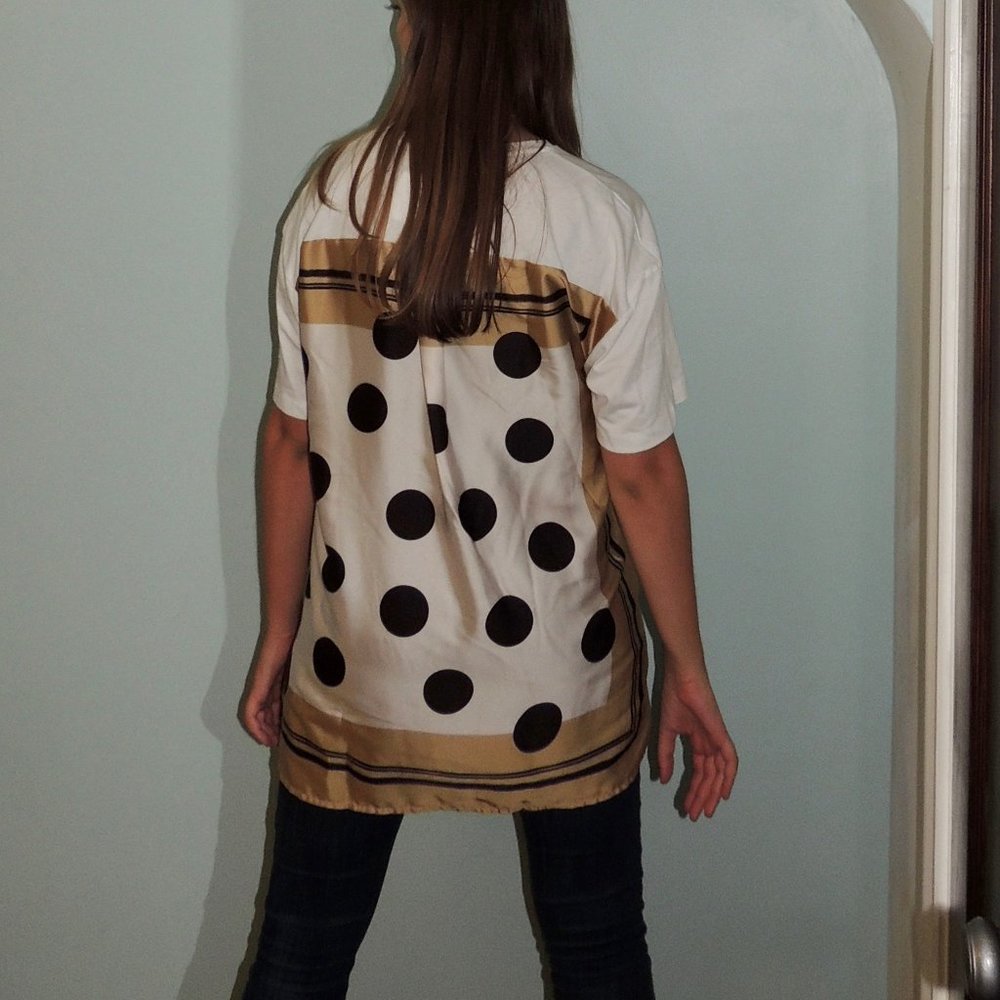 Zara Silk Printed Back Tee